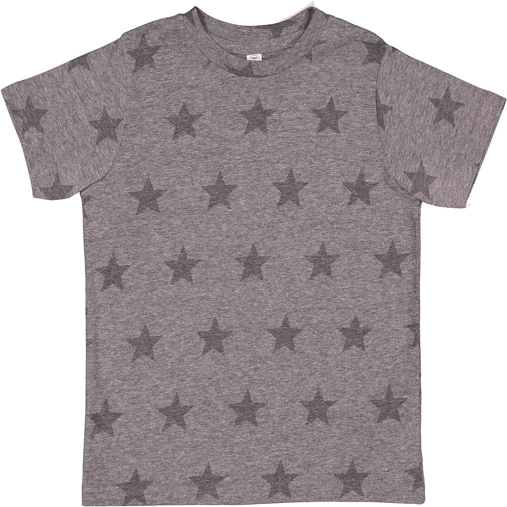 CODE FIVE Toddler Five Star Soft Cotton Crew Neck Tee 3029, Granite Heather Star, 3