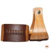 HILASON Oakwood Horse Saddle Stirrups Pair W/Leather Bottom Western | Aluminum Wooden Endurance Angled Padded view 3