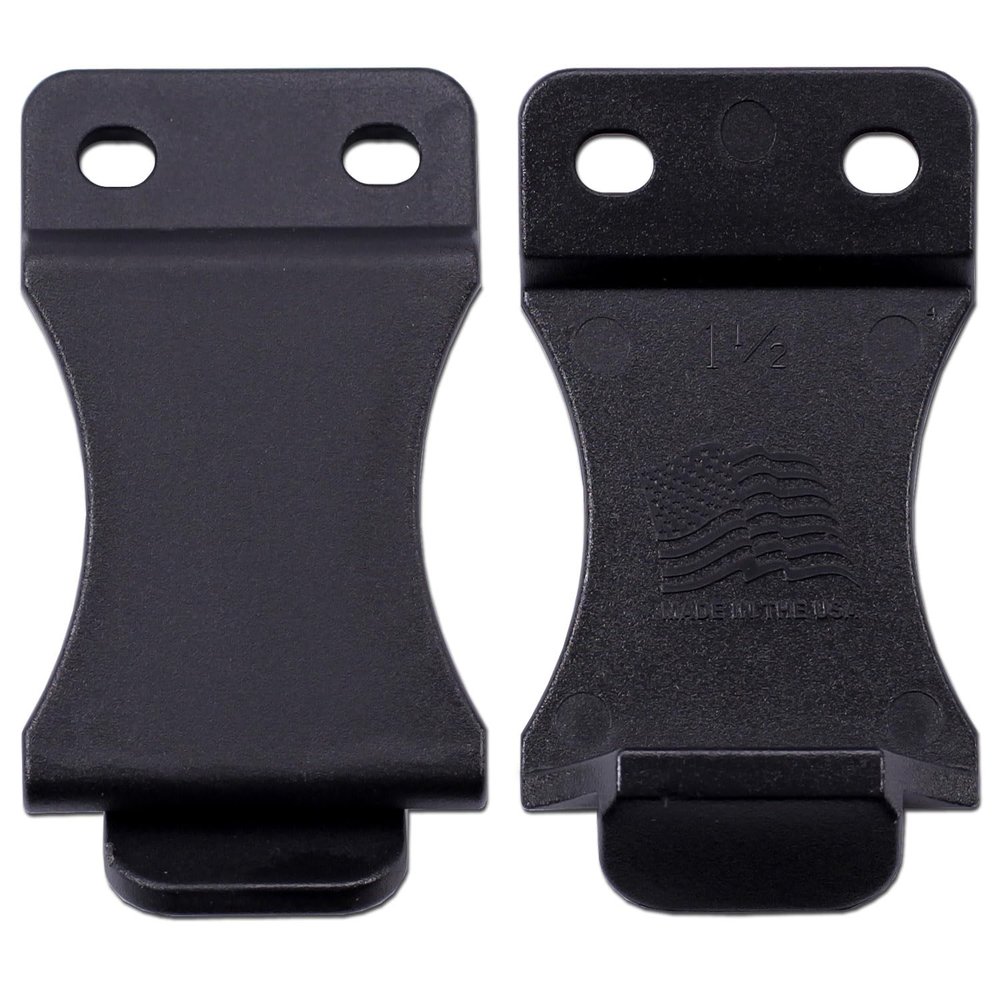 [4PCS] HolsterSmith FOMI Holster Clip for 1.50 Inch Belts  IWB/OWB  USA Made - Adjustable Cant - for Kydex Gun Holsters, Knife Sheaths, Inside Waistband Clips, Taser Mounts