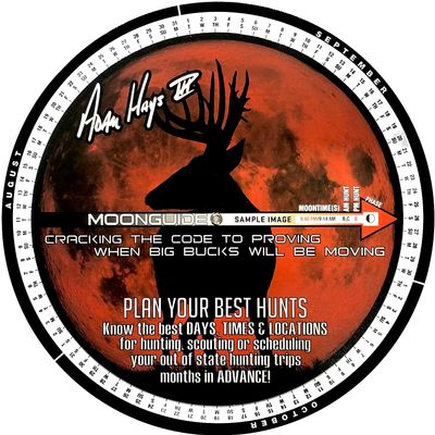 MoonGuide 2025 MoonGuide Dial: Plan Better Hunts with Hunting Gear That Works, Hunting Essentials Calendar Reveals Red Moon Dates for Mature Bucks, Top Hunting Essentials Tool for Success