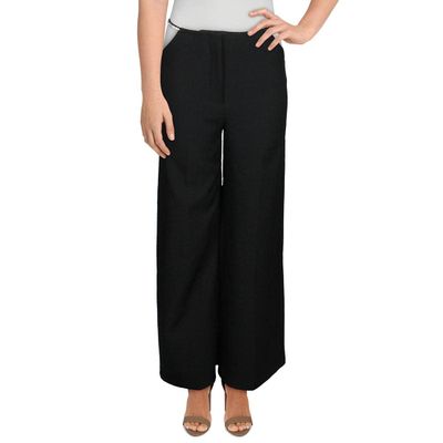 Danielle Bernstein Womens Cutout Rhinestone Dress Pants Black 2