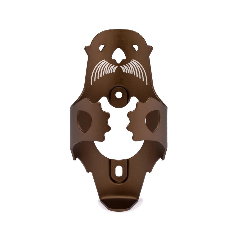 Portland Design Works Water Bottle Cage - Lightweight Water Bottle Holder for Bikes, Otter Cage, Brown