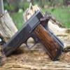 1911 Smooth Grain Grips. Full Size. Walnut Stain. view 2