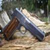 1911 Smooth Grain Grips. Full Size. Walnut Stain. view 4