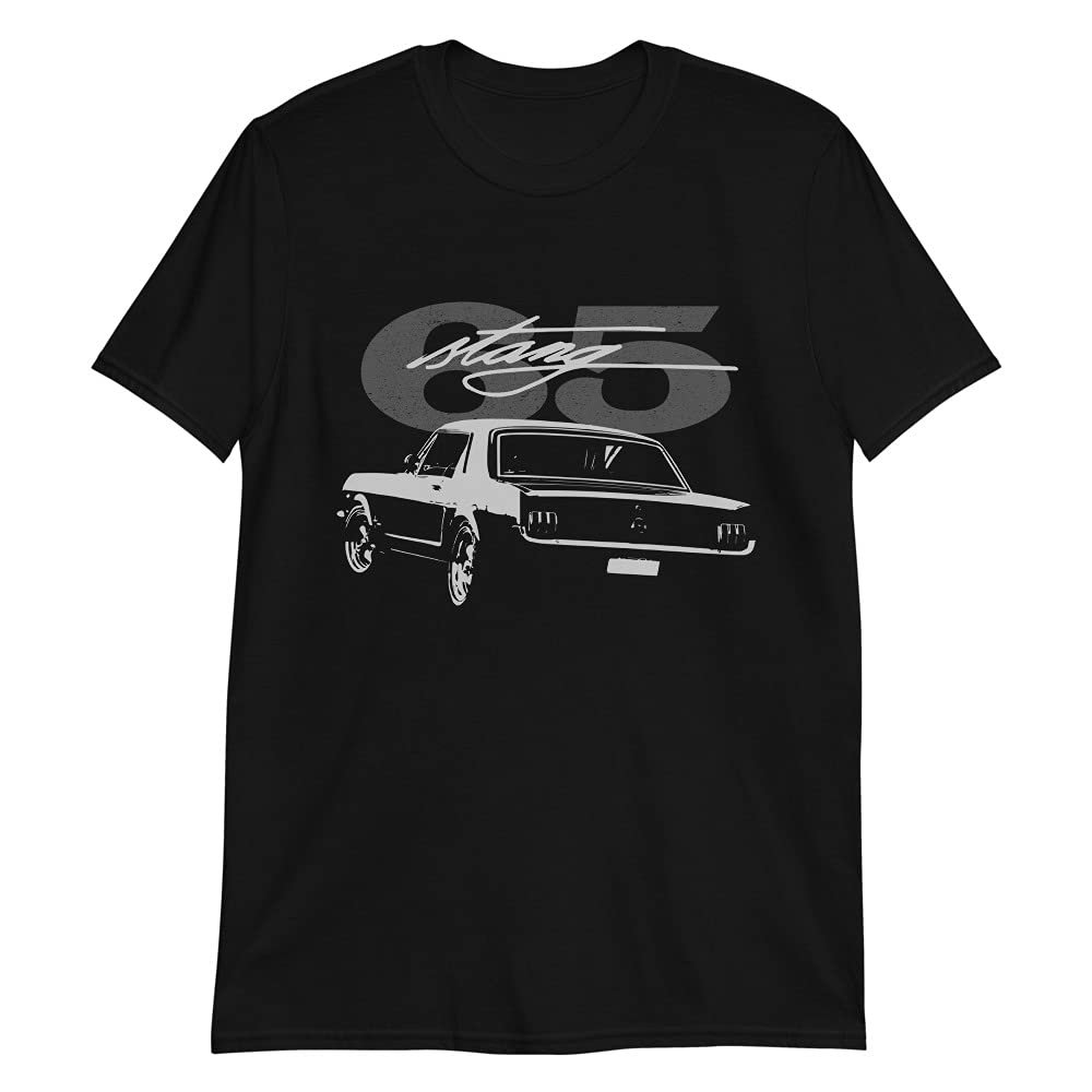 1965 Stang Classic Pony Car Club Short-Sleeve Unisex T-Shirt Mens Black