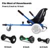 Hoverboard Seat Attachment for Self Balancing Scooter, Go Kart Conversion Kit with Adjustable Frame, Hover Board Accessories for Kids Adults, Wide Chair, Easy to Control, Fits 6.5'' 8'' 10'' (Blue) view 2