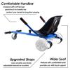 Hoverboard Seat Attachment for Self Balancing Scooter, Go Kart Conversion Kit with Adjustable Frame, Hover Board Accessories for Kids Adults, Wide Chair, Easy to Control, Fits 6.5'' 8'' 10'' (Blue) view 3