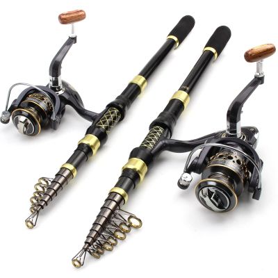 1.8m-3.6m Fishing Rod Reel Combination, Carbon Fiber Throwing Rod and 13BB Reel Set, Retractable Bait Reel Combination, Trout Rod, Bass Line Reel ZYHYD (Size : 2.7Mrod and 3000Reel)