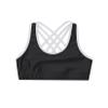 Moggemol Kids Girls Basic Sports Bra Sleeveless Crisscross Keyhole Back Crop Top for Dance/Yoga/Running Black Spaghetti Straps 16 view 1