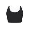 Moggemol Kids Girls Basic Sports Bra Sleeveless Crisscross Keyhole Back Crop Top for Dance/Yoga/Running Black Spaghetti Straps 16 view 3