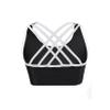 Moggemol Kids Girls Basic Sports Bra Sleeveless Crisscross Keyhole Back Crop Top for Dance/Yoga/Running Black Spaghetti Straps 16 view 4