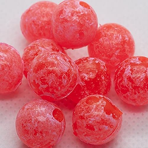 BnR Tackle SBMR12 Soft Beads, 12 mm, Mottled Red, Neutral Buoyancy, 10/Pack