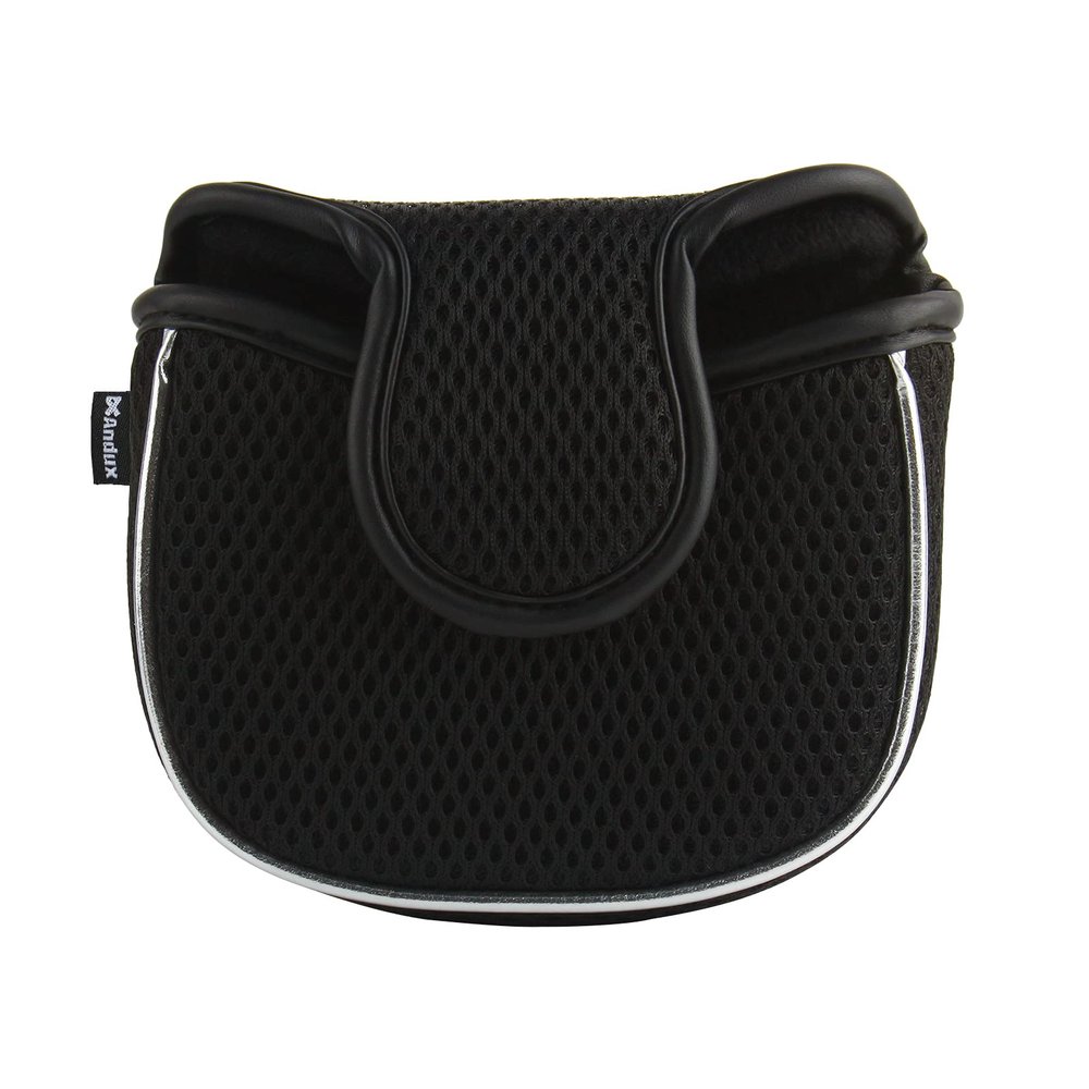 Andux Mesh Heel-Shafted Mallet Putter Cover Golf Putter Head Covers Black, Square MT/TG14