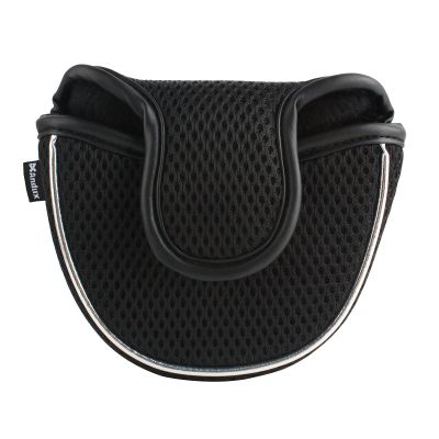 Andux Mesh Heel-Shafted Mallet Putter Cover Golf Putter Head Covers Black, Semicircle MT/TG13
