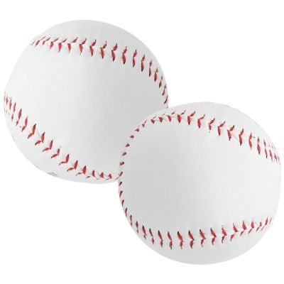 Sports Practice Softballs 2pcs, 12 inch Official Size Slow Pitch Softball Training Ball for Games Soft Toss Batting Practice