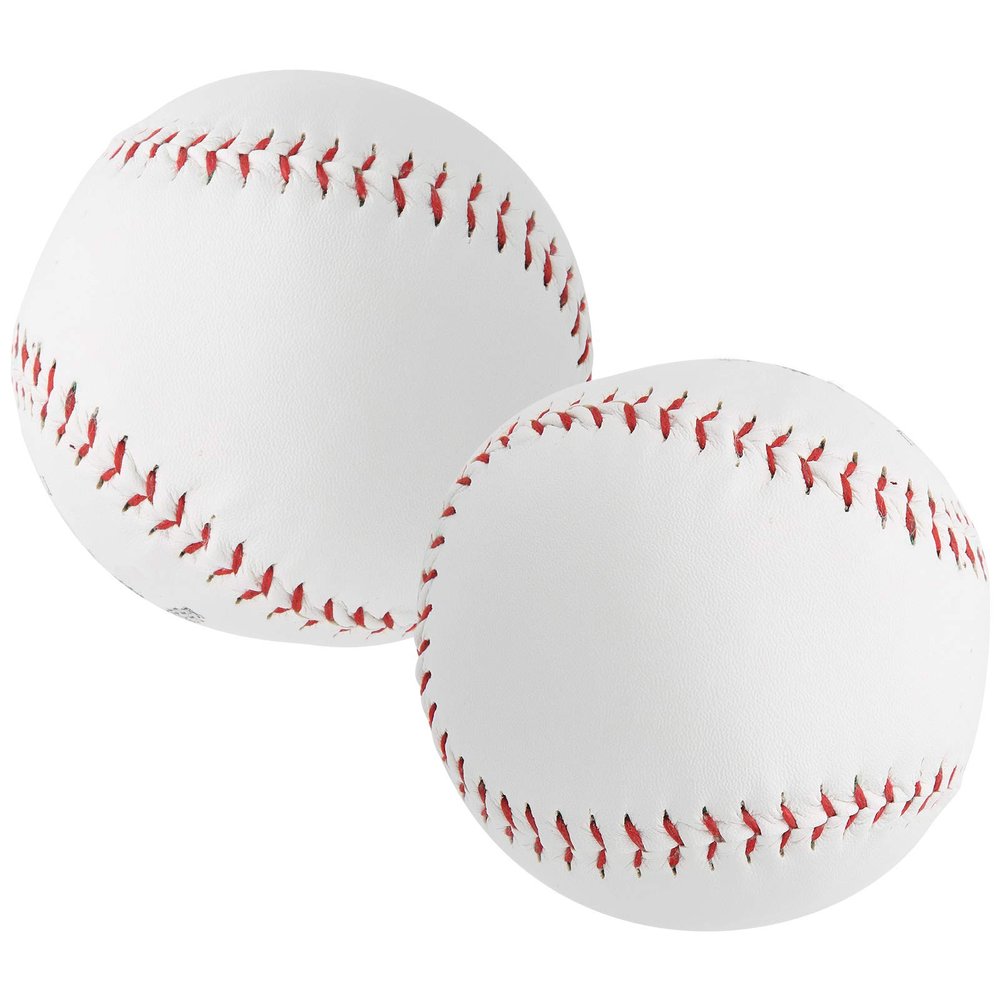 Sports Practice Softballs 2pcs, 12 inch Official Size Slow Pitch Softball Training Ball for Games Soft Toss Batting Practice