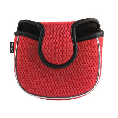 Andux Mesh Heel-Shafted Mallet Putter Cover Golf Putter Head Covers Red, Square MT/TG14