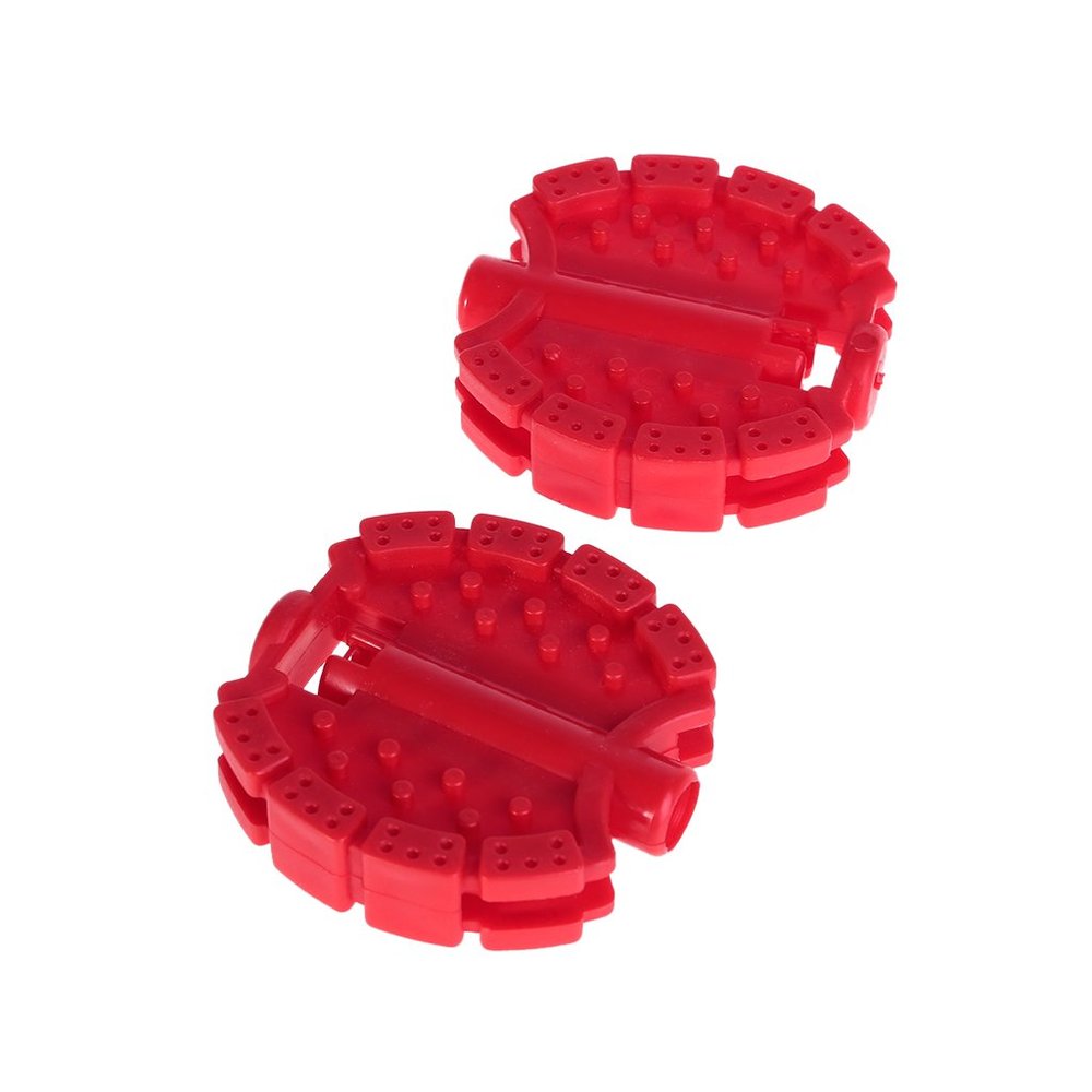 CUCUDAI 1 Pair Bicycle Pedal Children Bike Tricycle Replacement Cycling Tools Non Slip-Red