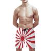 BAIKUTOUAN Japanese Rising Sun Flag Print Swim Trunks Short Beach Pants for Men Casual view 1