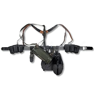 YBRR WW2 German Combat Equipment 98K Pouch Leather Combination Soldier Equipment Collection War Reenactments Tactical Backpack