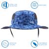 BASSDASH UPF 50+ Sun Fishing Hat Water Resistant with Detachable Neck Flap Blue-camo view 2
