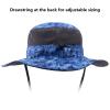 BASSDASH UPF 50+ Sun Fishing Hat Water Resistant with Detachable Neck Flap Blue-camo view 3