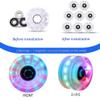 Nezylaf Light Up Roller Skate Wheels 8 Pack, 78A Hardness LED Skateboard Wheels with Premium ABEC-9 Bearings, Illuminating Roller Skate Accessories for Outdoor Indoor Quad Skates view 4