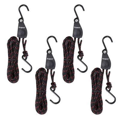 Ayaport Kayak Rope Tie Down Ratchet Straps Bow and Stern Ratcheting Tie Downs Rope Hanger Kayak and Canoe Accessories