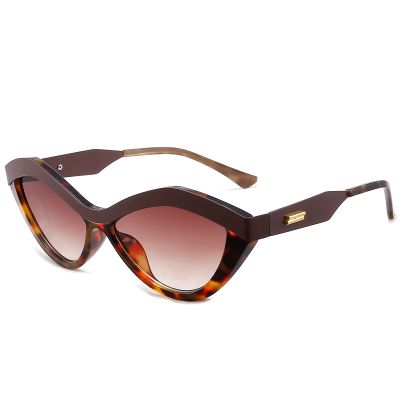 ANRRI Retro Narrow Cat Eye Sunglasses for Women UV400 Protection Tortoise Metal Frame