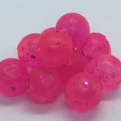 BnR Tackle SBPKP8 Soft Beads, 8mm, Pink Panther, Neutral Buoyancy, 15/Pack