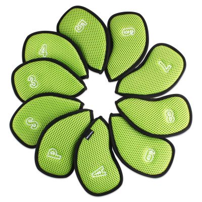 Andux Mesh Golf Iron HeadCovers with Number on Both Sides 10pcs/Set MT/S14 (Green)