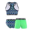 YONGHS 3PCs Girls Swimsuit Sleeveless Rash Guard Triangle Bikinis Tankini Sets with Swim Boyshorts Mint Green A 10 view 2