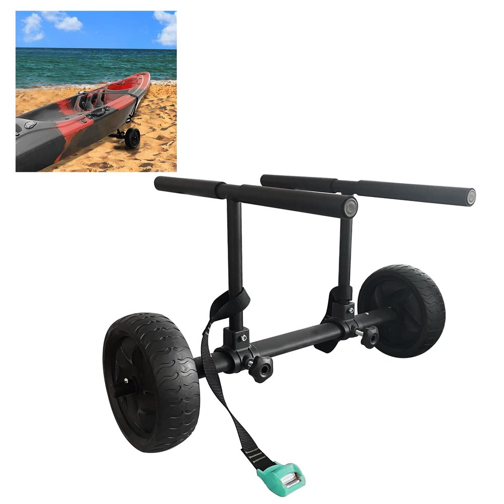 HUIMENG Kayak Cart Trolley Kayak Cart Dolly Foldable for Carring Kayaks Canoes Boat Trolley Silver+Black+Orange