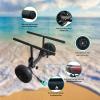 HUIMENG Kayak Cart Trolley Kayak Cart Dolly Foldable for Carring Kayaks Canoes Boat Trolley Silver+Black+Orange view 3