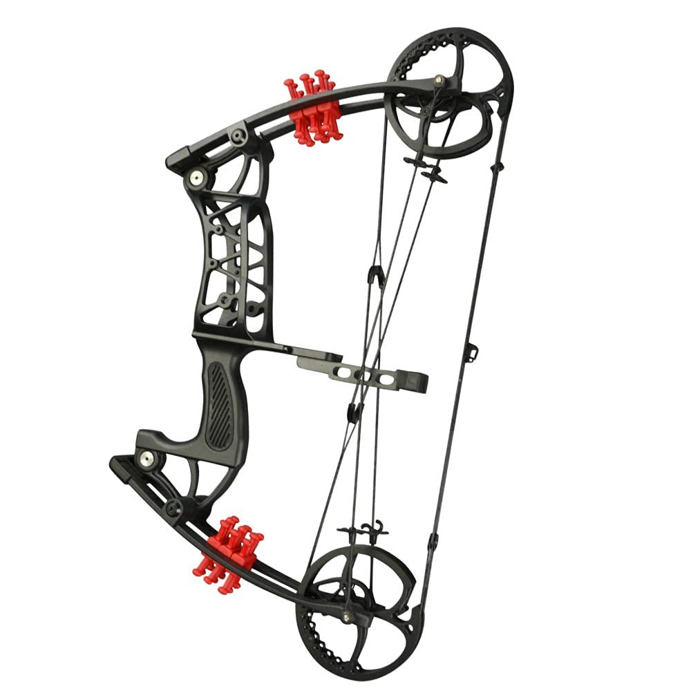 AMEYXGS Dual-Purpose Compound Bow Hunting Catapult Bow for Steel Ball Arrow, Draw Weight 30-55lbs Adjustable,Short-Axis Compound Bow,Left/Right Hand Avalible (Only Bow)
