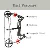 AMEYXGS Dual-Purpose Compound Bow Hunting Catapult Bow for Steel Ball Arrow, Draw Weight 30-55lbs Adjustable,Short-Axis Compound Bow,Left/Right Hand Avalible (Only Bow) view 3