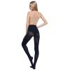 MANZI 3 Pairs Run Resistant Control Top Panty Hose Opaque Tights, 2-Black, Blue, X-Large view 3