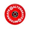 Alterskate Skateboard Cruiser Wheels 65mm 78a with Bearings (Translucent Red) view 2