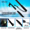 SANLIKE Boat Hooks for Docking 8FT Telescoping Extension Pole Hook with Luminous Bead, Lightweight Floating, Non-Slip Rubber Handle, Durable & Rust-Resistant, 2-Section view 2