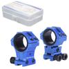 WestHunter Optics Adjustable Height Dovetail Scope Rings, 1 Inch 30 mm Precision Scope Mount | Blue view 1