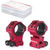 WestHunter Optics Adjustable Height Dovetail Scope Rings, 1 Inch 30 mm Precision Scope Mount | Red view 1