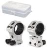 WestHunter Optics Adjustable Height Dovetail Scope Rings, 1 Inch 30 mm Precision Scope Mount | Silver view 1