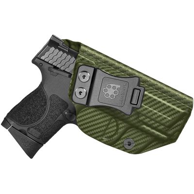 Amberide M&P M2.0 Compact IWB Holster, Kydex-Boltaron Inside Waistband Fit M&P M2.0 3.6/3.5 Compact 9mm/.40, Quick Draw, Secure Retention, 030 Cant