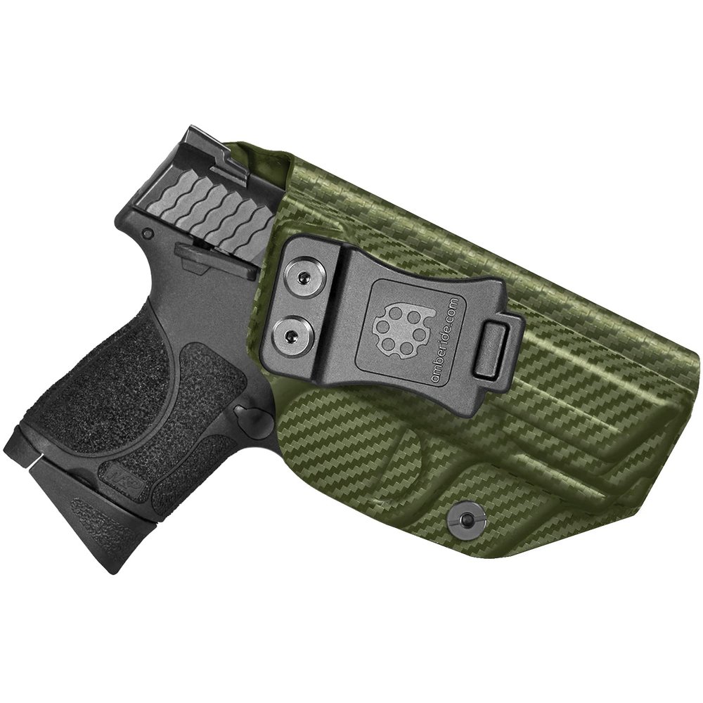 Amberide M&P M2.0 Compact IWB Holster, Kydex-Boltaron Inside Waistband Fit M&P M2.0 3.6/3.5 Compact 9mm/.40, Quick Draw, Secure Retention, 030 Cant