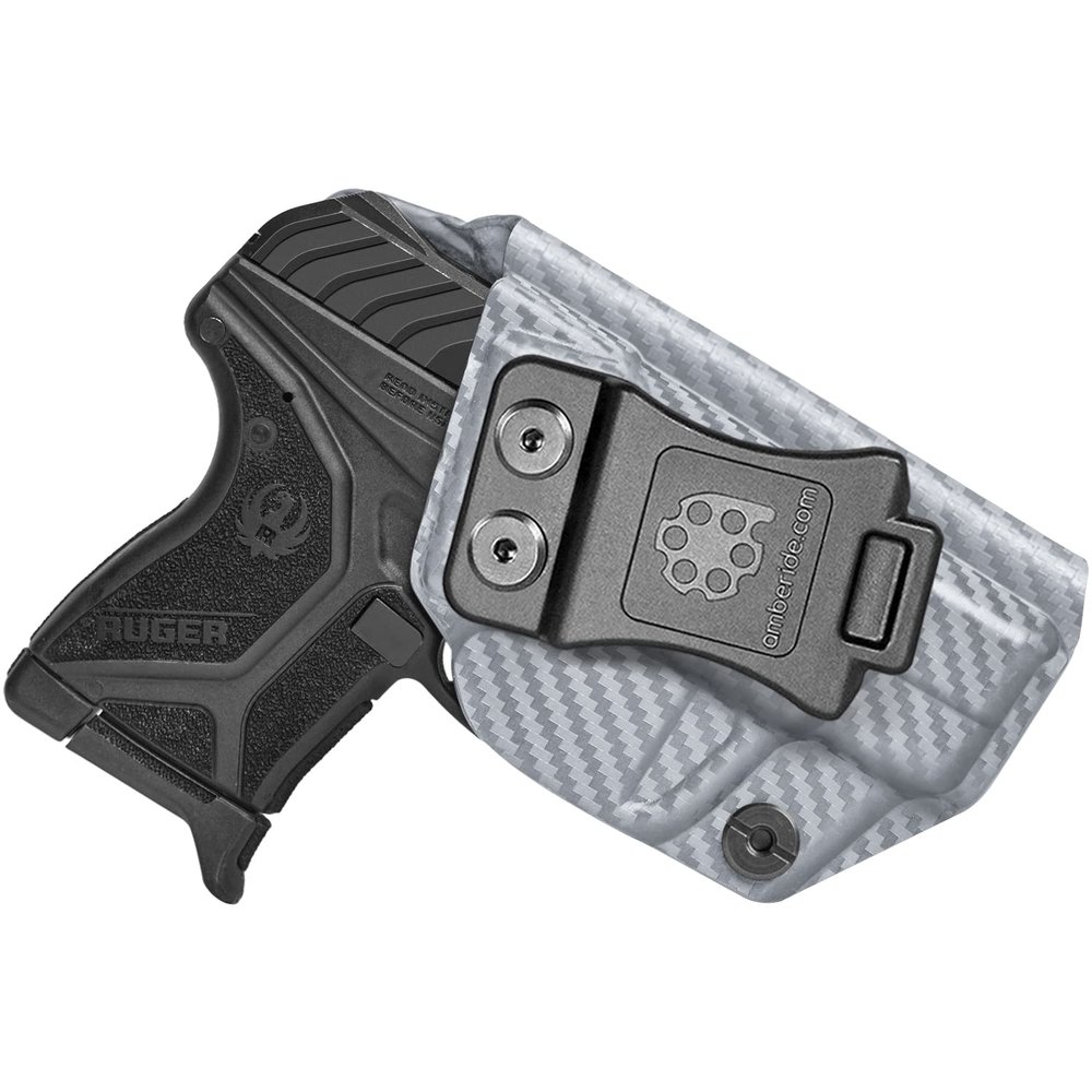 Amberide Ruger LCP2/LCPII IWB Holster,Kydex-Boltaron Inside Waistband Fit Ruger LCP2 & LCPII .380 Pistols,Secure Retention,Quick Draw,030 Adjustable Cant
