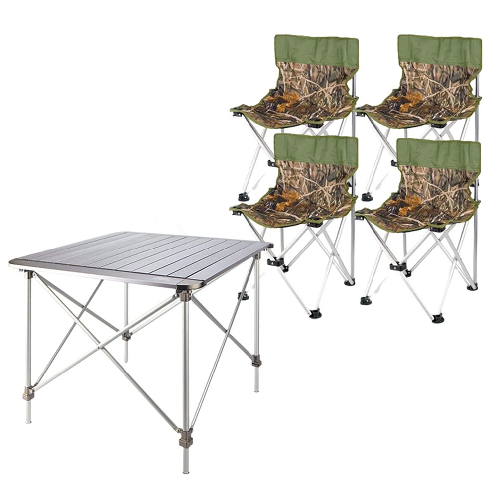 Camping Table Chairs Portable Folding Table Set, Outdoor Aluminum Alloy Can Lift Picnic Table, Portable Table with Carrying Bag (Color : Package 3)