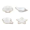 Cabilock 4pcs Transparent Trim Fruit Serving Plates Multi-purpose Jewelry Display Trays for Home Hotel and Restaurant Use Design for Organizing and Showcasing Jewelry and Fruits view 1