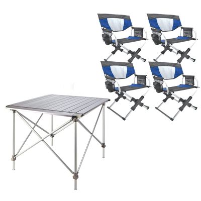 Camping Table Chairs Outdoor Folding Table Set, Portable Lift Courtyard Picnic Table, Ultra-Light and Durable Multifunctional Table (Color : Package 3)