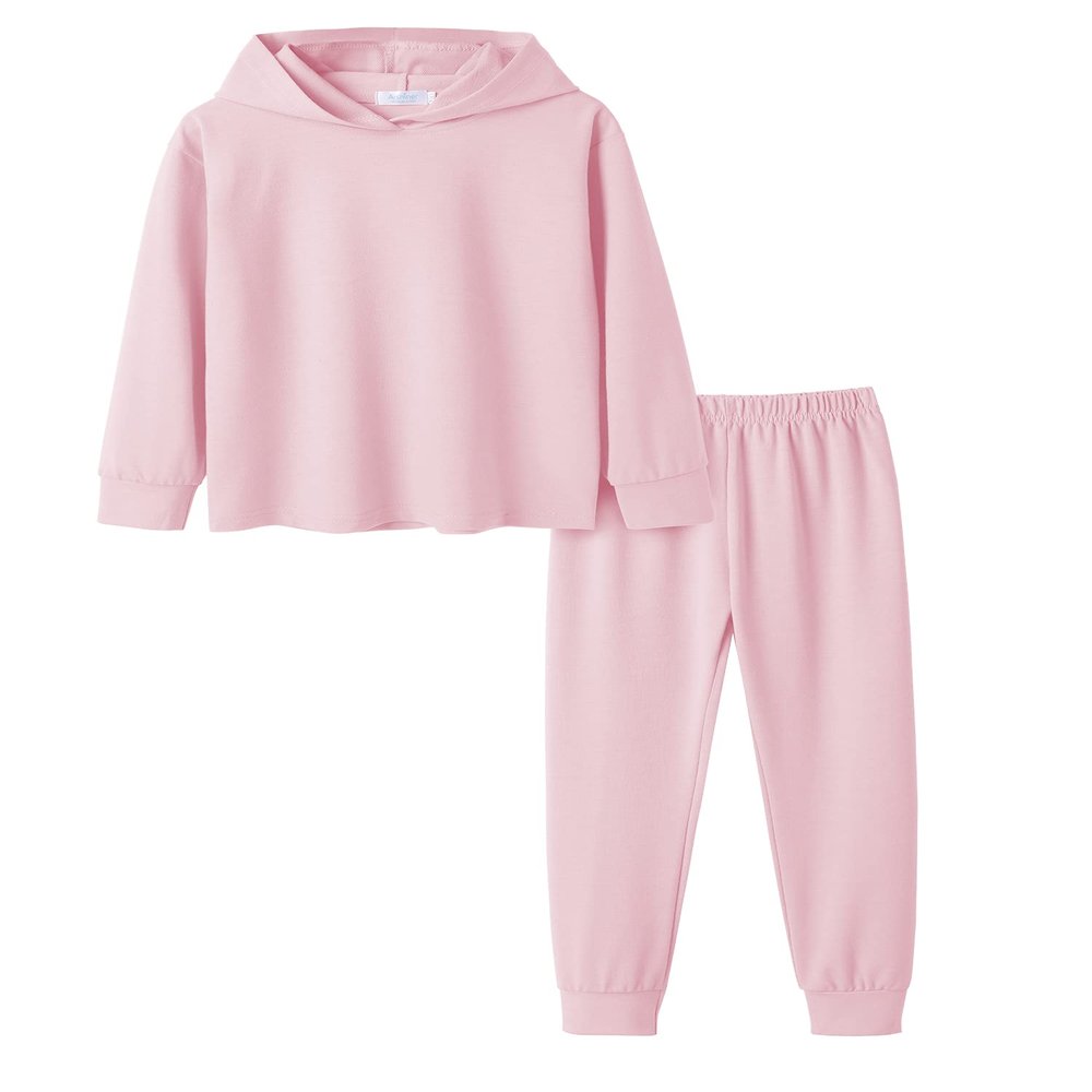 Arshiner Girl's 2 Piece Long Sleeve Pullover Hooded Sweatshirt Set Sweatsuits and Sweatpants