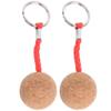 Alvinlite Floating Keychain, Floating Cork Ball Key Ring 2 Pcs Buoyant Keychain Floating Cork Keyring Water Sport Accessories for Marine Boat, Fishing, Sailing, Kayaking(#2) view 1